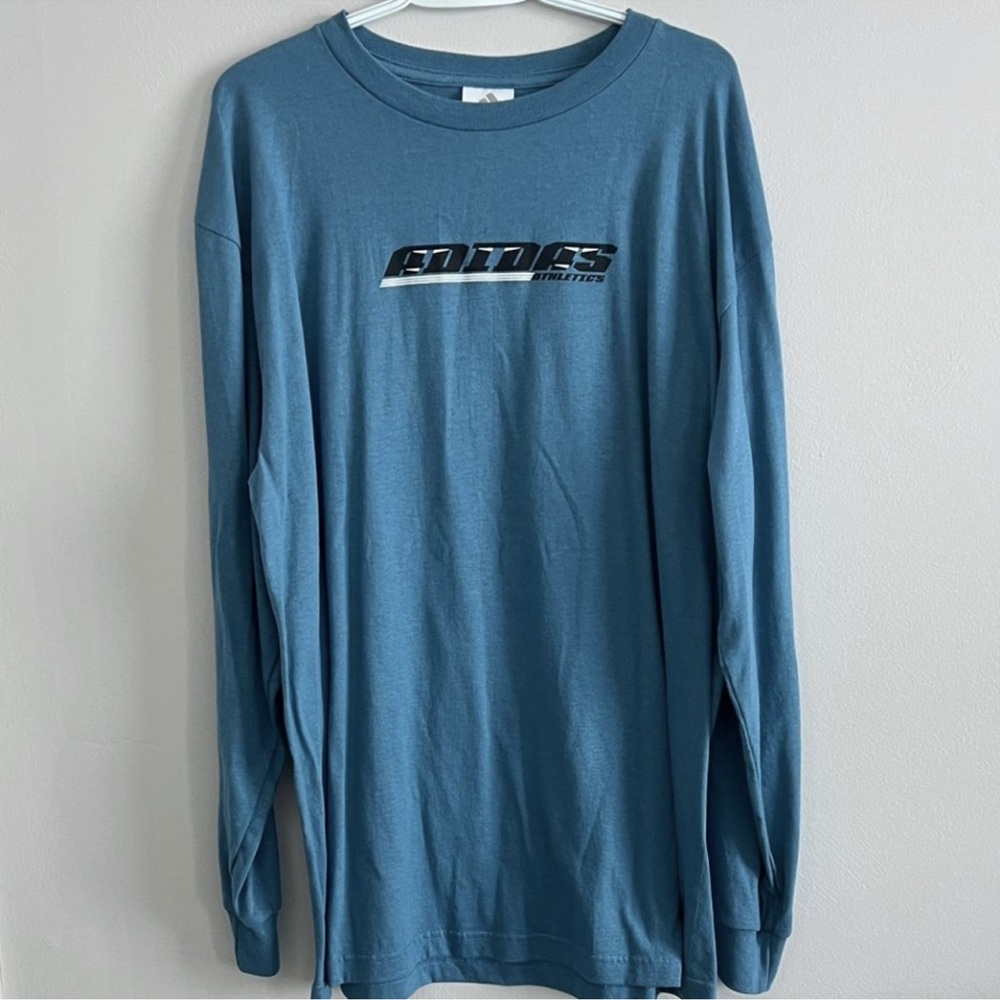 Adidas y2k long sleeve blue shirt